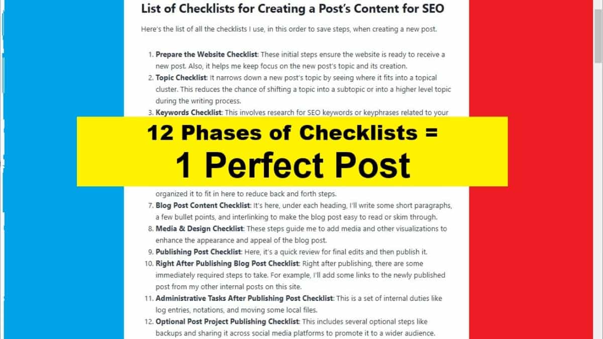 blog post checklist