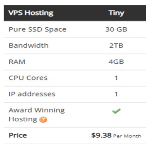 minimum vps website requirements