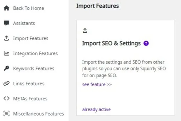 squirrly seo import features default settings squirrly seo import features default settings